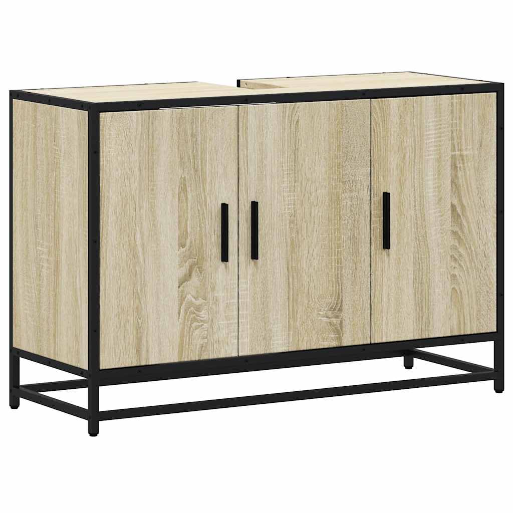 badeværelsesvaskeskab Sonoma eg 90x33x60 cm konstrueret træ