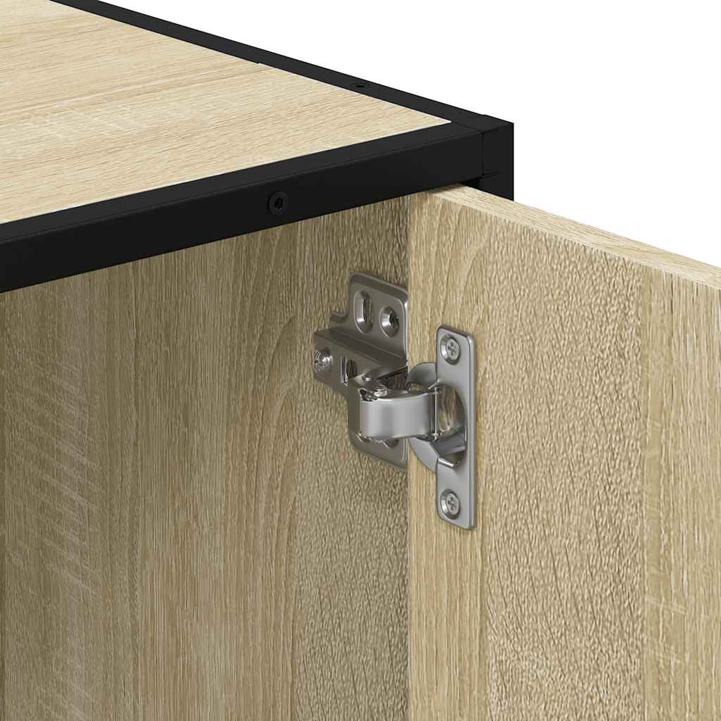 underskab til badeværelse 65x33x60 cm konstrueret træ sonoma-eg
