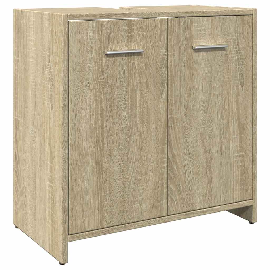 underskab til håndvask 60x33x60 cm konstrueret træ sonoma-eg