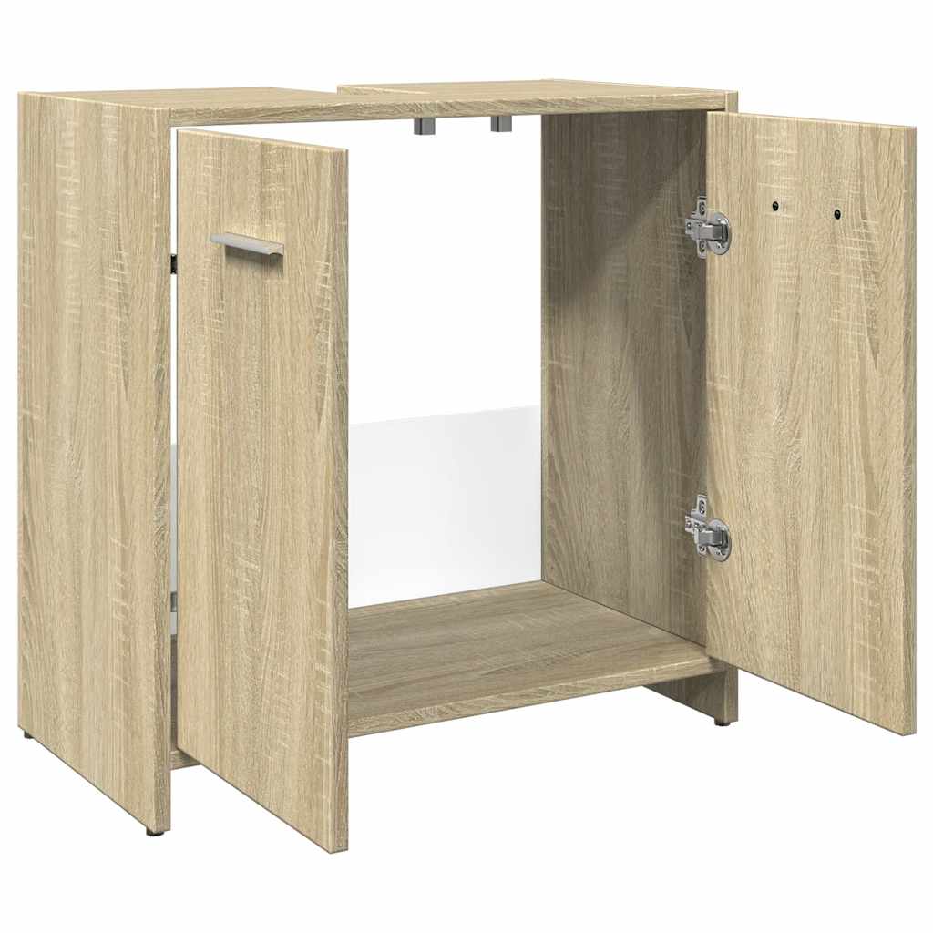 underskab til håndvask 60x33x60 cm konstrueret træ sonoma-eg