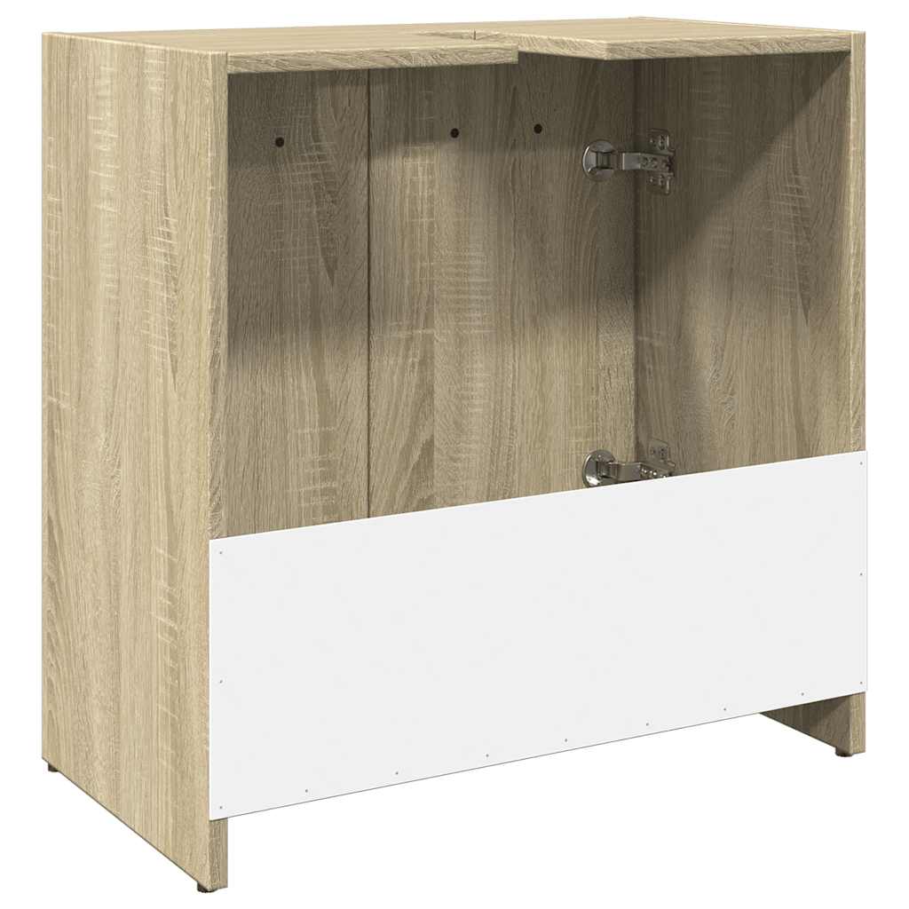 underskab til håndvask 60x33x60 cm konstrueret træ sonoma-eg