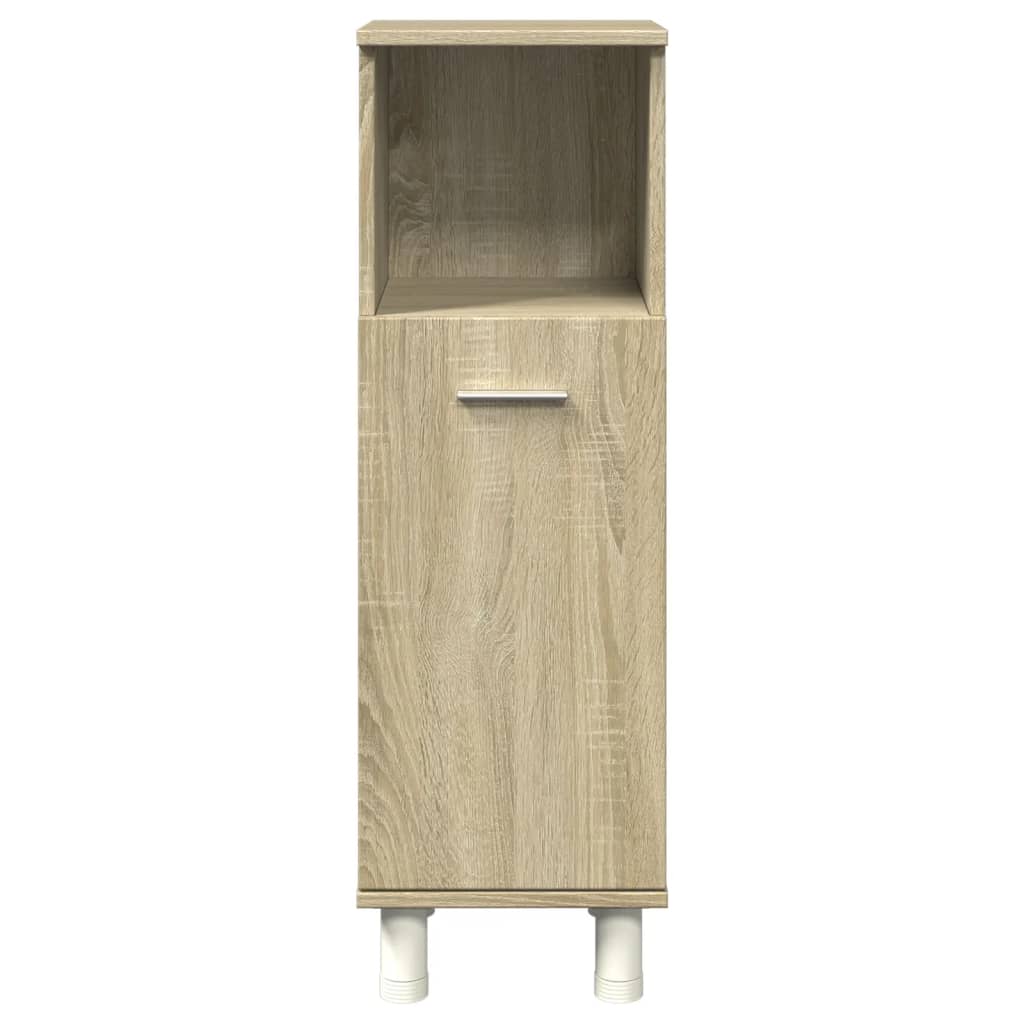 badeværelsesskab 30,5x30x95 cm konstrueret træ sonoma-eg