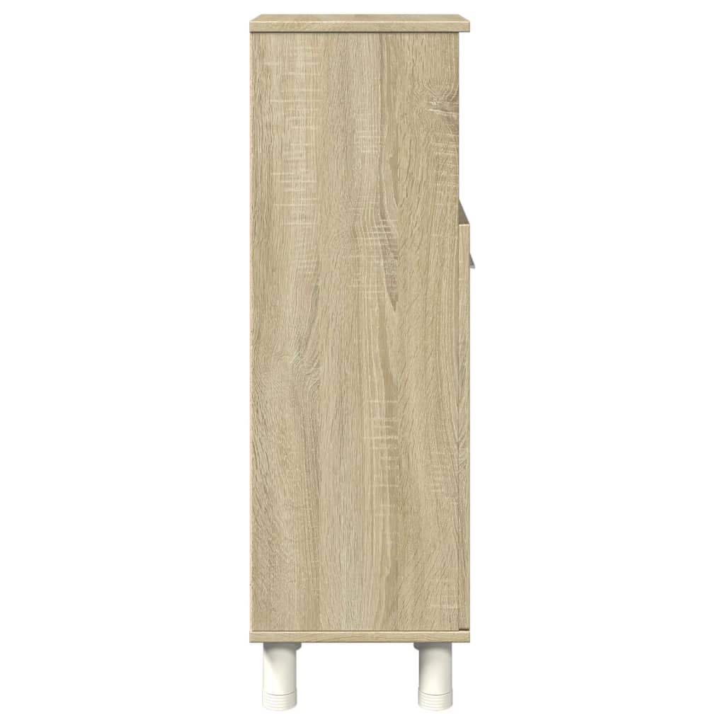 badeværelsesskab 30,5x30x95 cm konstrueret træ sonoma-eg