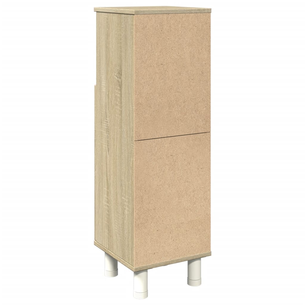 badeværelsesskab 30,5x30x95 cm konstrueret træ sonoma-eg