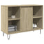 badeværelsesskab 80x33x60 cm konstrueret træ sonoma-eg