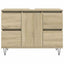 badeværelsesskab 80x33x60 cm konstrueret træ sonoma-eg