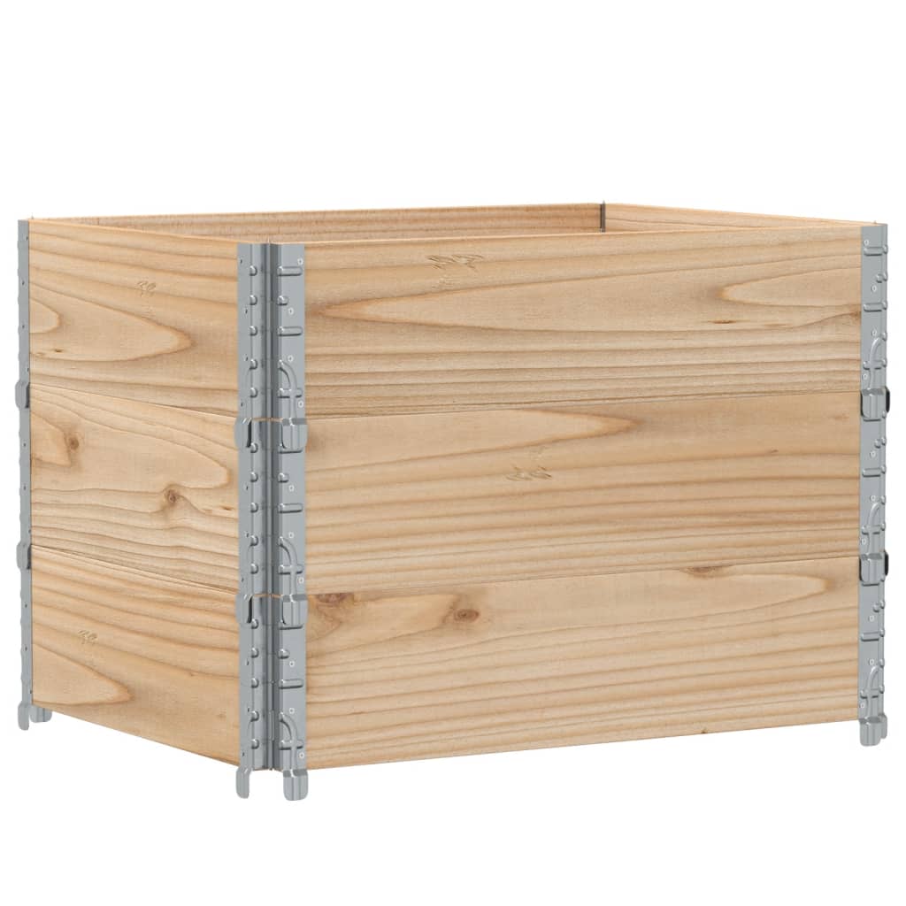 pallerammer 3 stk. 80x60 cm massivt fyrretræ