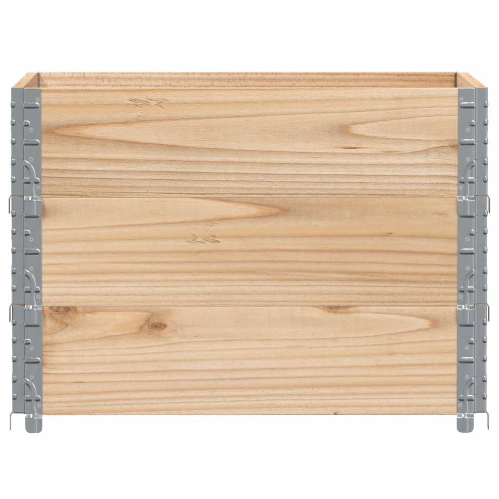 pallerammer 3 stk. 80x60 cm massivt fyrretræ