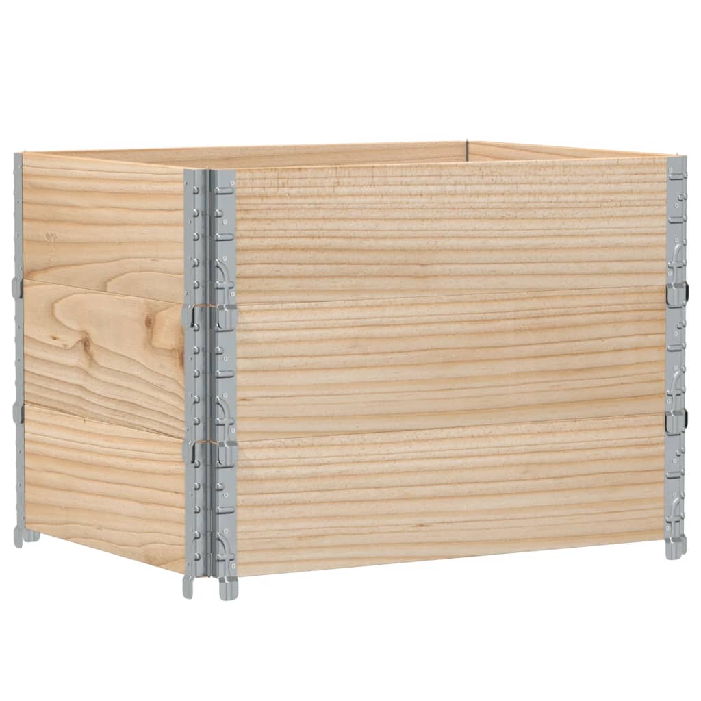 pallerammer 3 stk. 80x60 cm massivt fyrretræ