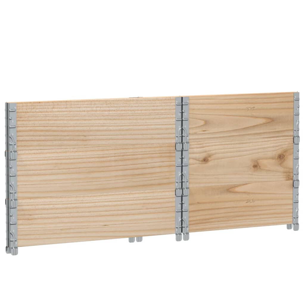 pallerammer 3 stk. 80x60 cm massivt fyrretræ