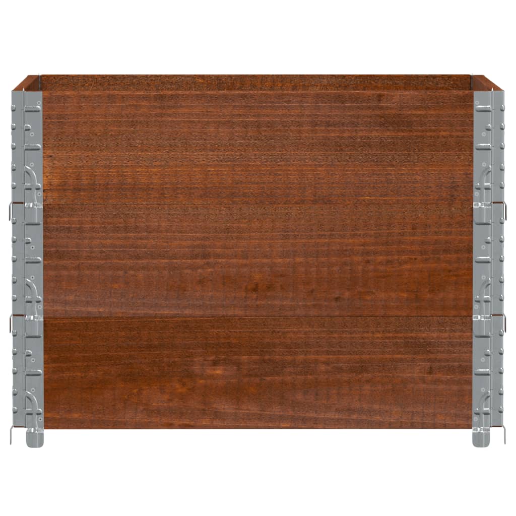 pallerammer 3 stk. 80x60 cm massivt fyrretræ brun