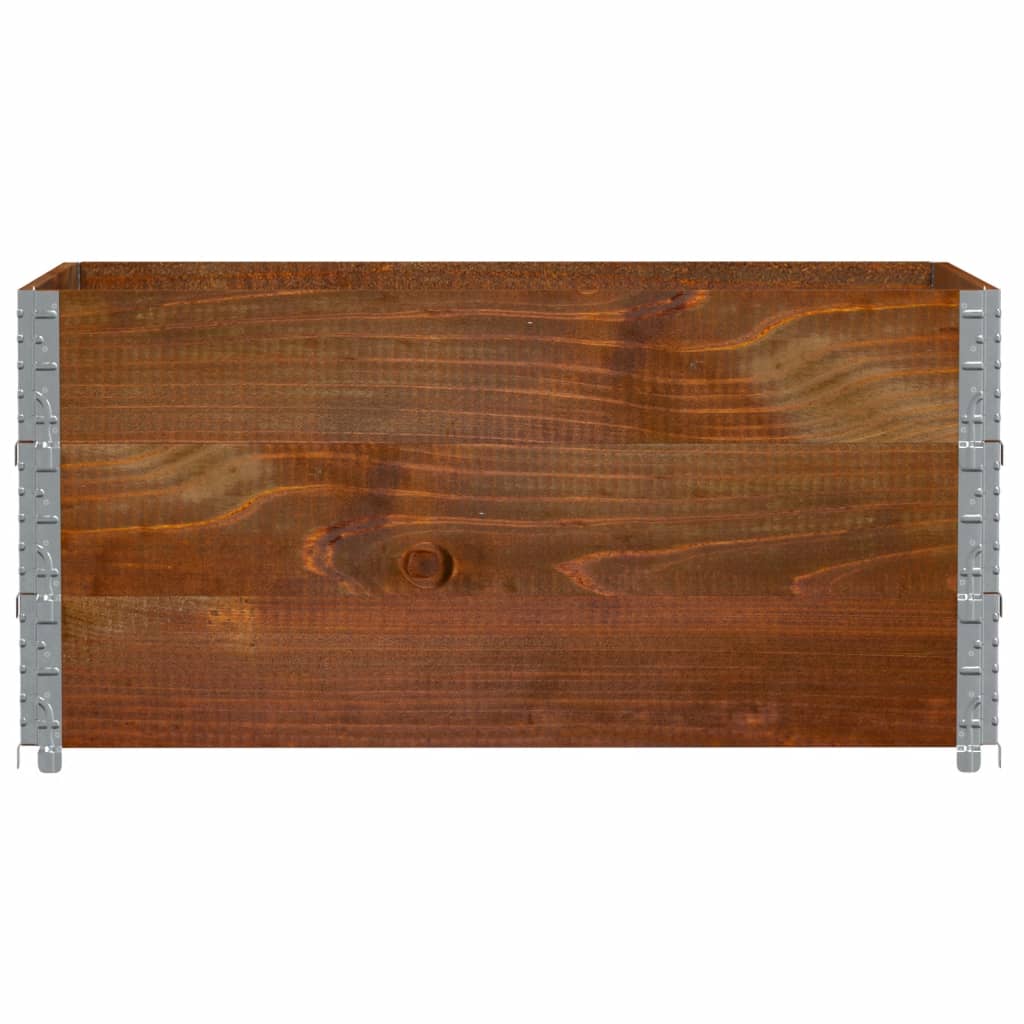pallerammer 3 stk. 120x80 cm massivt fyrretræ brun