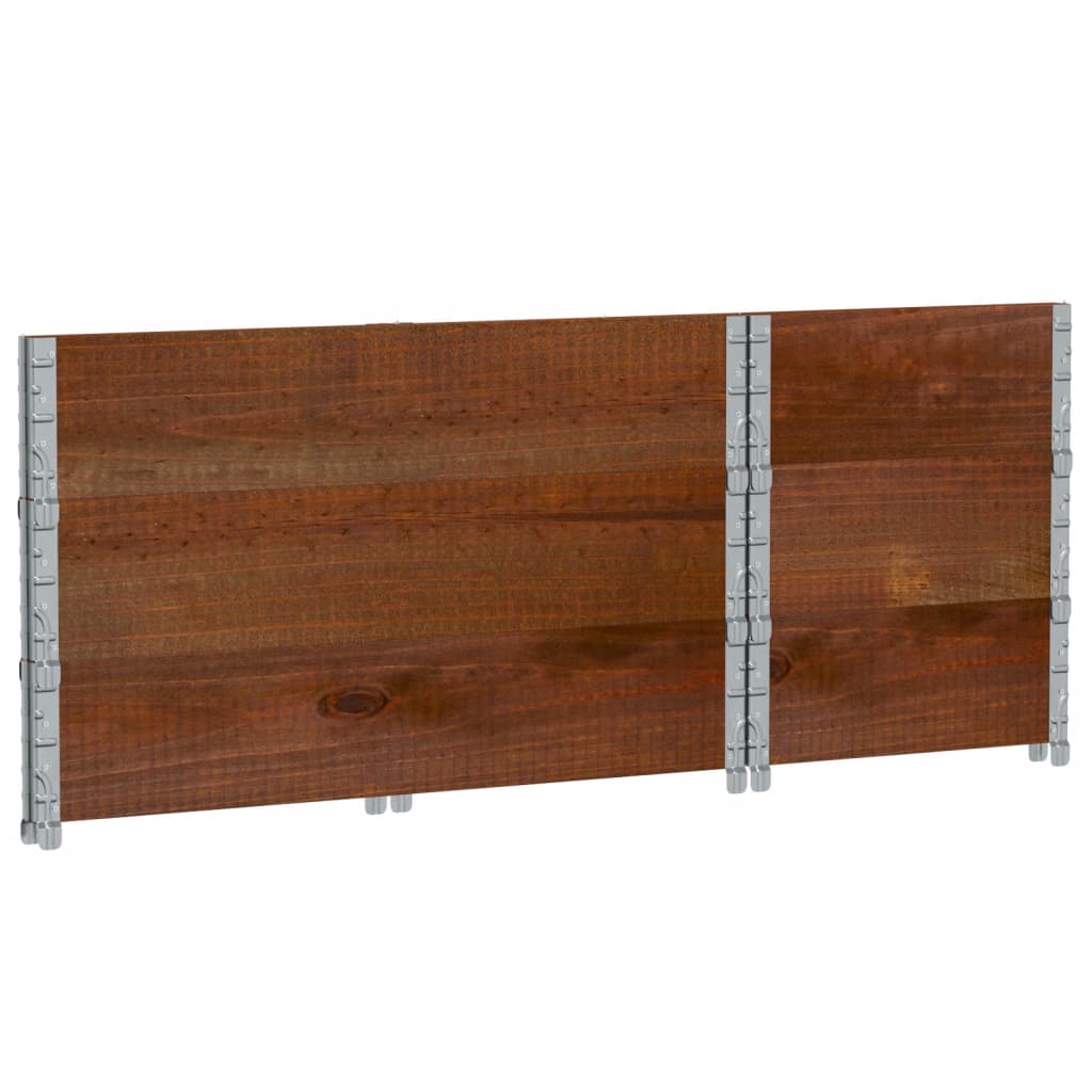 pallerammer 3 stk. 100x50 cm massivt fyrretræ brun