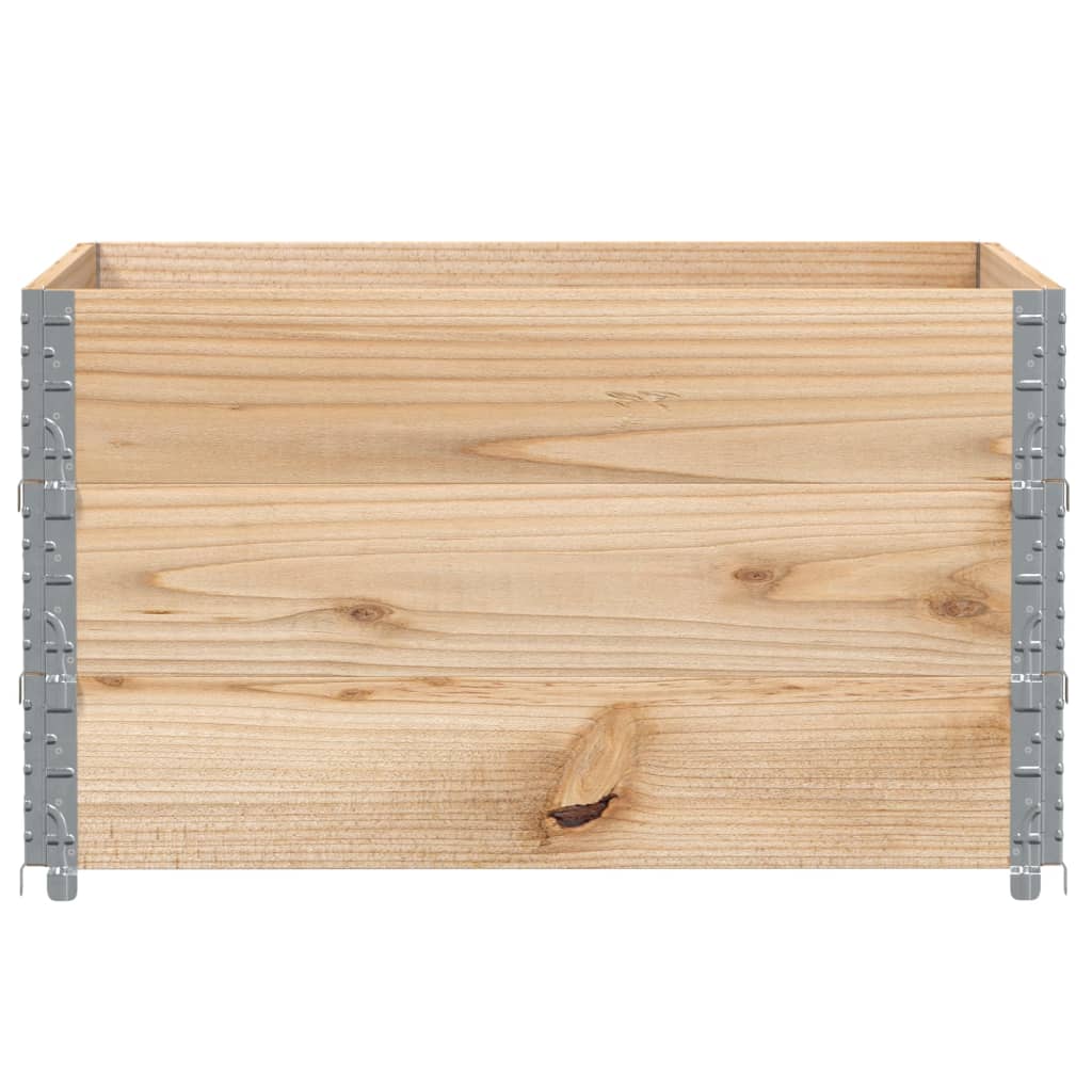 pallerammer 3 stk. 100x100 cm massivt fyrretræ