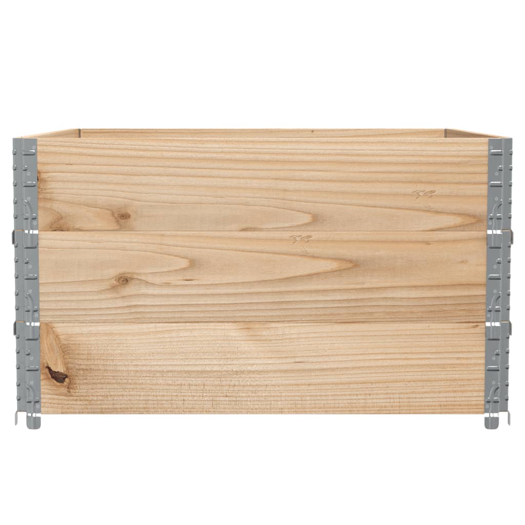 pallerammer 3 stk. 100x100 cm massivt fyrretræ