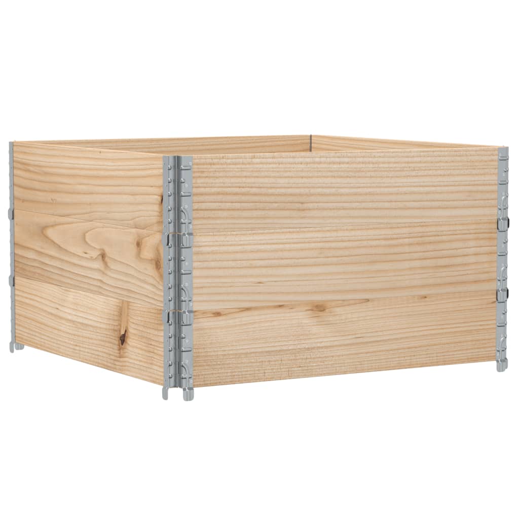 pallerammer 3 stk. 100x100 cm massivt fyrretræ