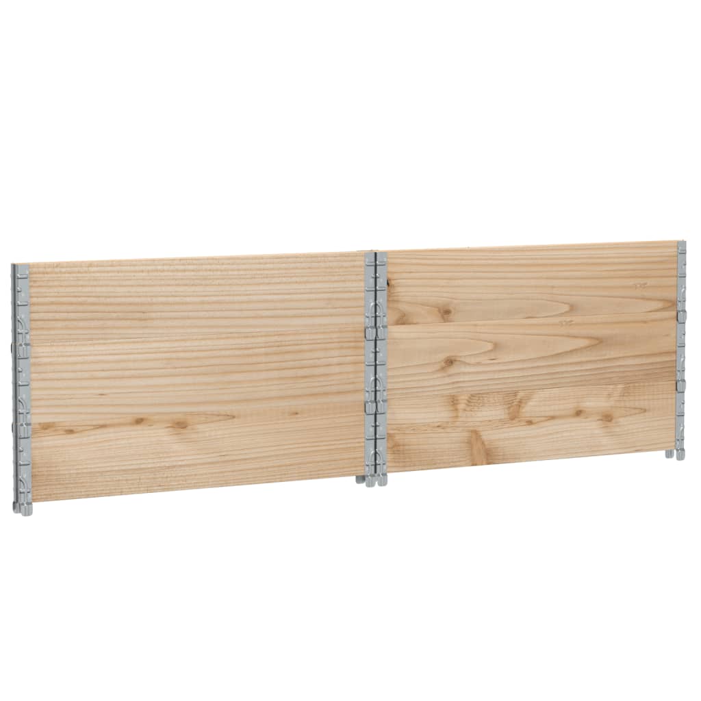 pallerammer 3 stk. 100x100 cm massivt fyrretræ