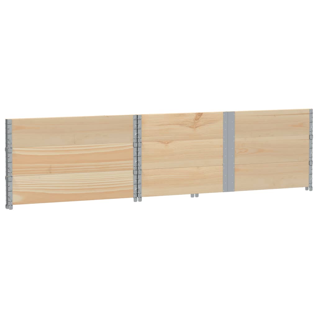 pallerammer 3 stk. 150x100 cm massivt fyrretræ
