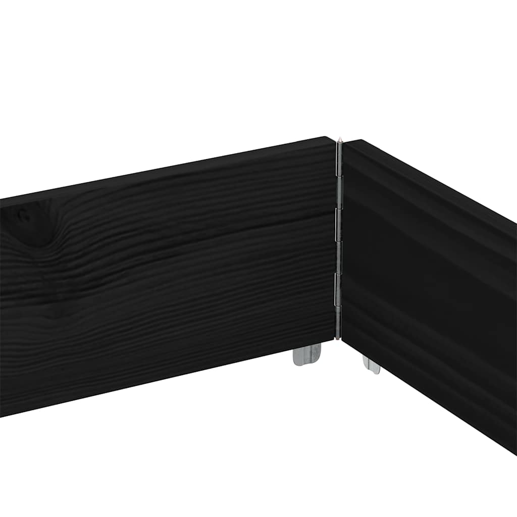 pallerammer 3 stk. 150x100 cm massivt fyrretræ sort
