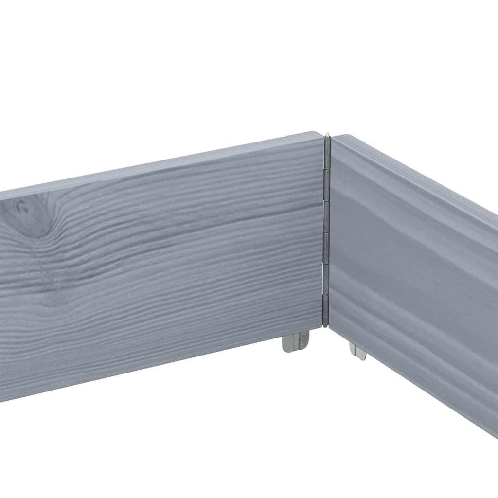 pallerammer 3 stk. 150x100 cm massivt fyrretræ grå