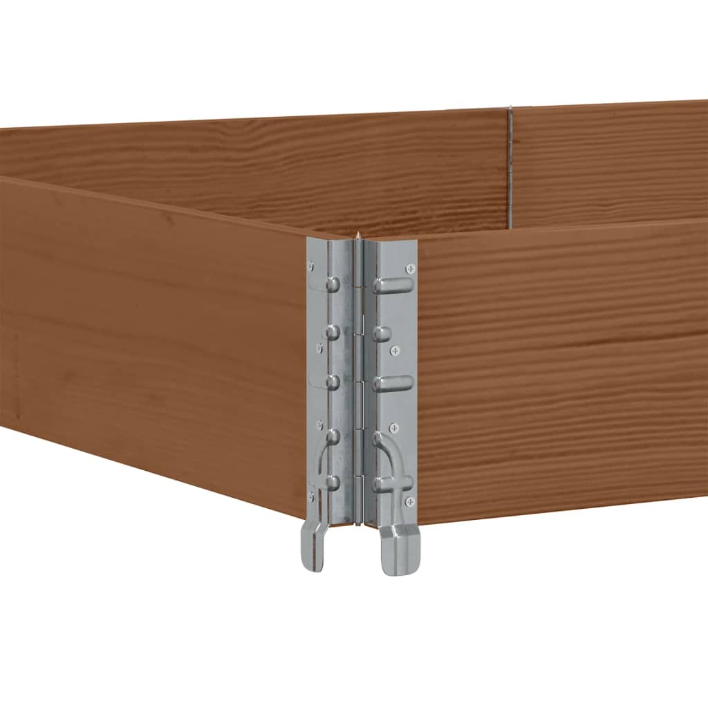 pallerammer 3 stk. 150x100 cm massivt fyrretræ brun