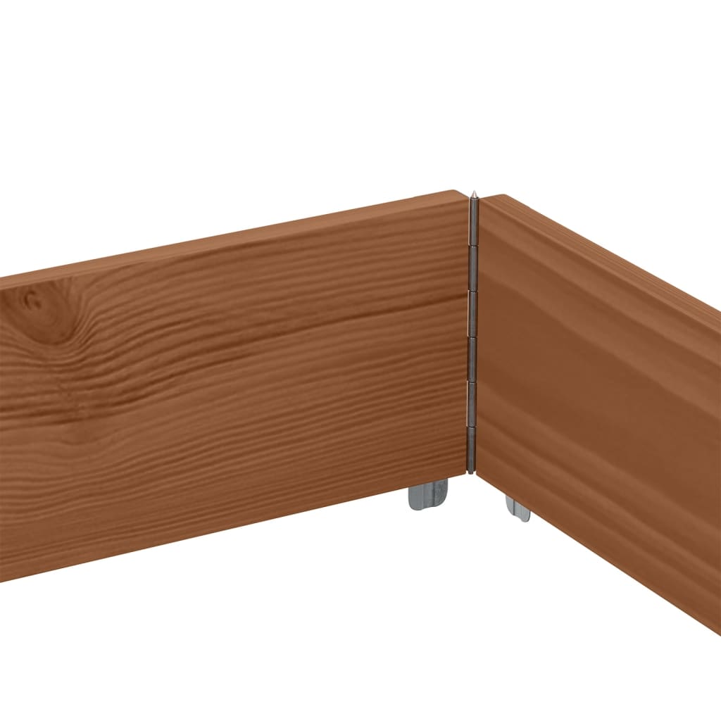 pallerammer 3 stk. 150x100 cm massivt fyrretræ brun