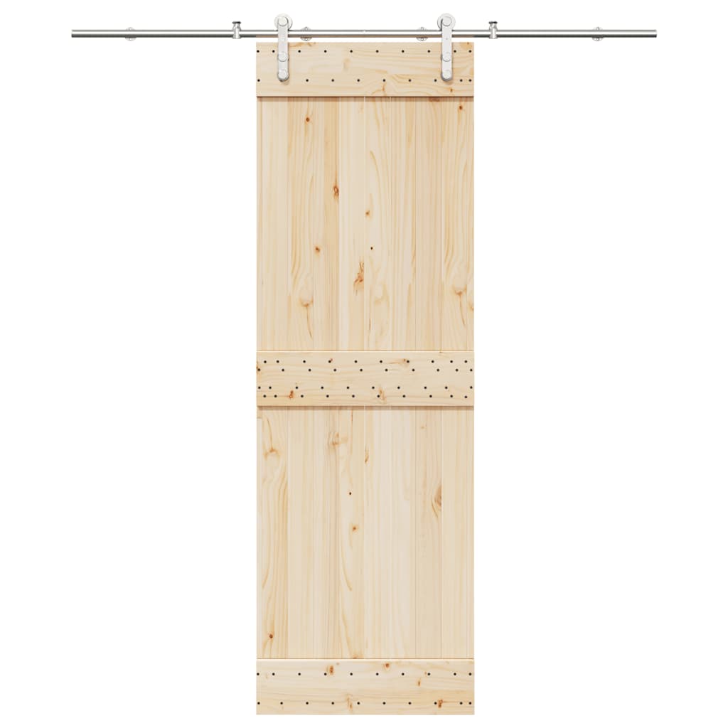 hardwarekit til skydedør 200 cm rustfrit stål sølvfarvet