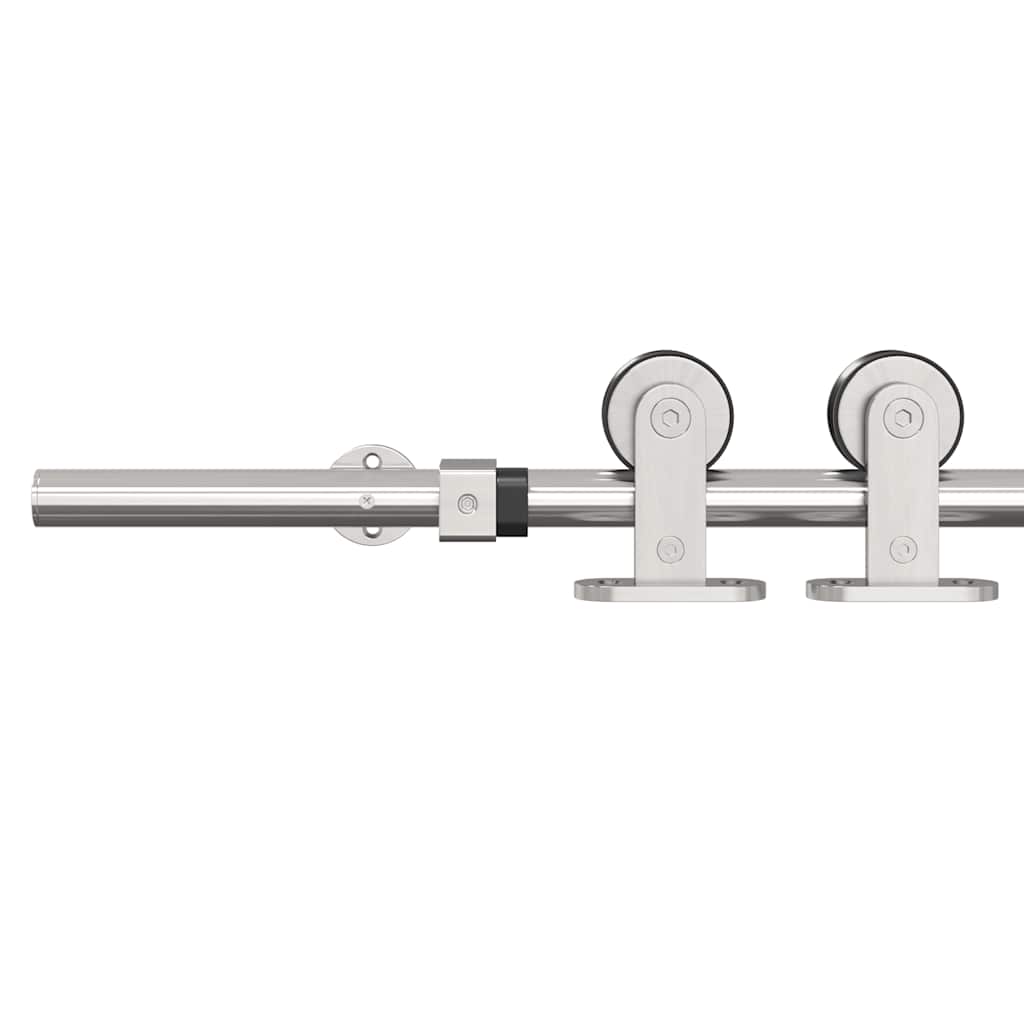 hardwarekit til skydedør 183 cm rustfrit stål sølvfarvet