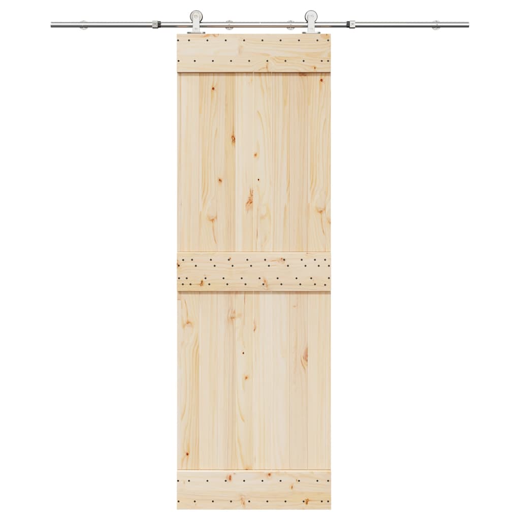 hardwarekit til skydedør 183 cm rustfrit stål sølvfarvet