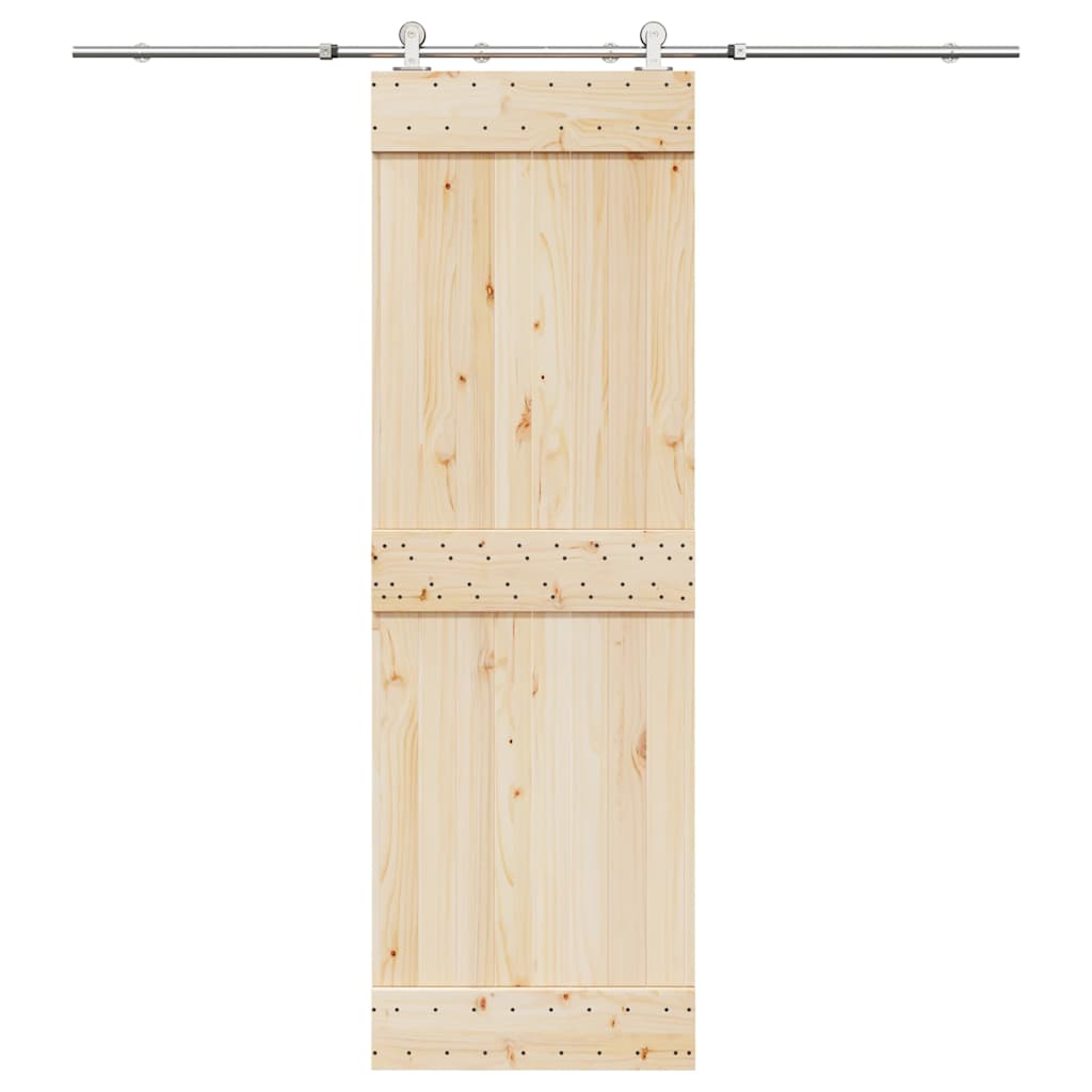 hardwarekit til skydedør 200 cm rustfrit stål sølvfarvet