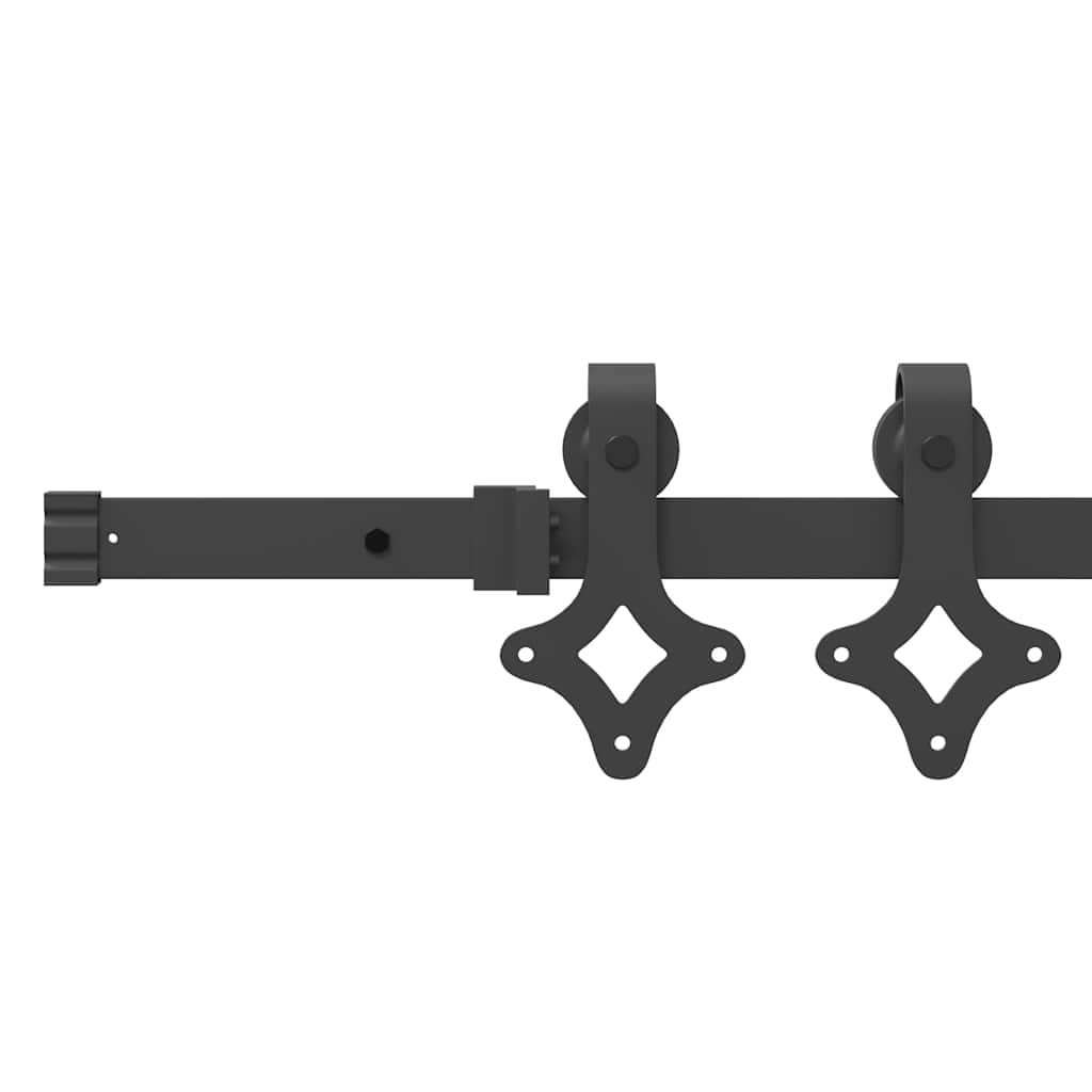 skinnesæt til skydedør 152,5 cm stål sort