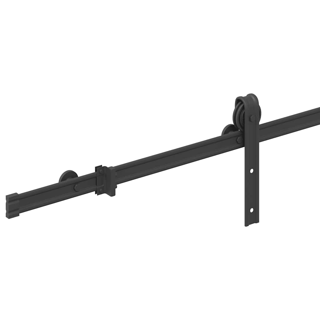 skinnesæt til skydedør 183 cm stål sort