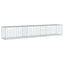 gabionkurv med cover 300x50x50 cm galvaniseret jern