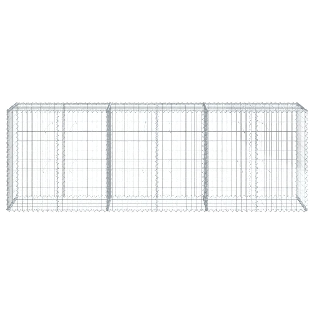 gabionkurv med cover 300x50x100 cm galvaniseret jern
