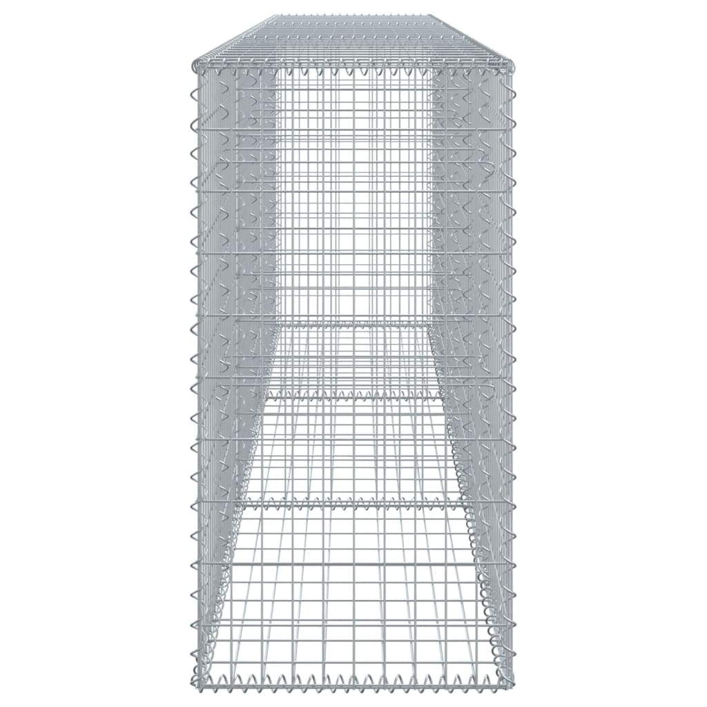 gabionkurv med cover 300x50x100 cm galvaniseret jern