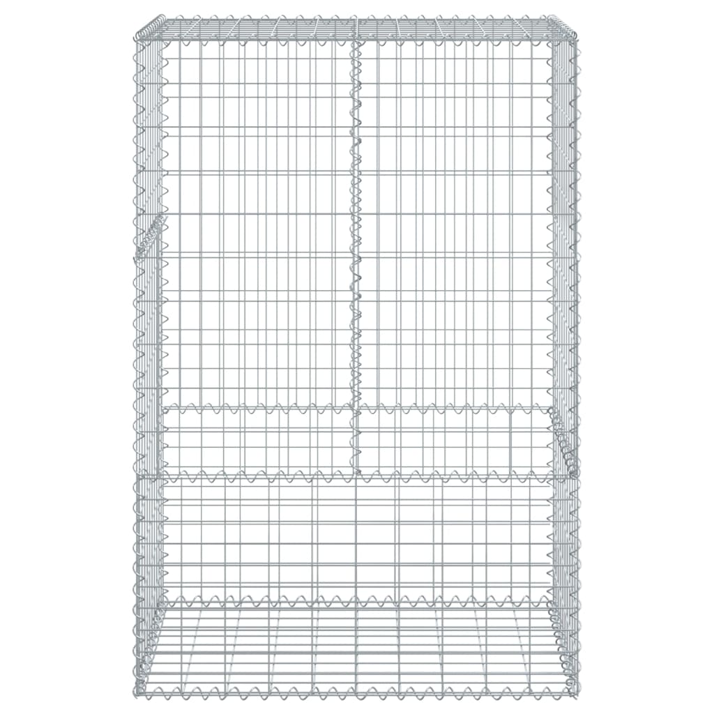 gabionkurv med cover 100x50x150 cm galvaniseret jern