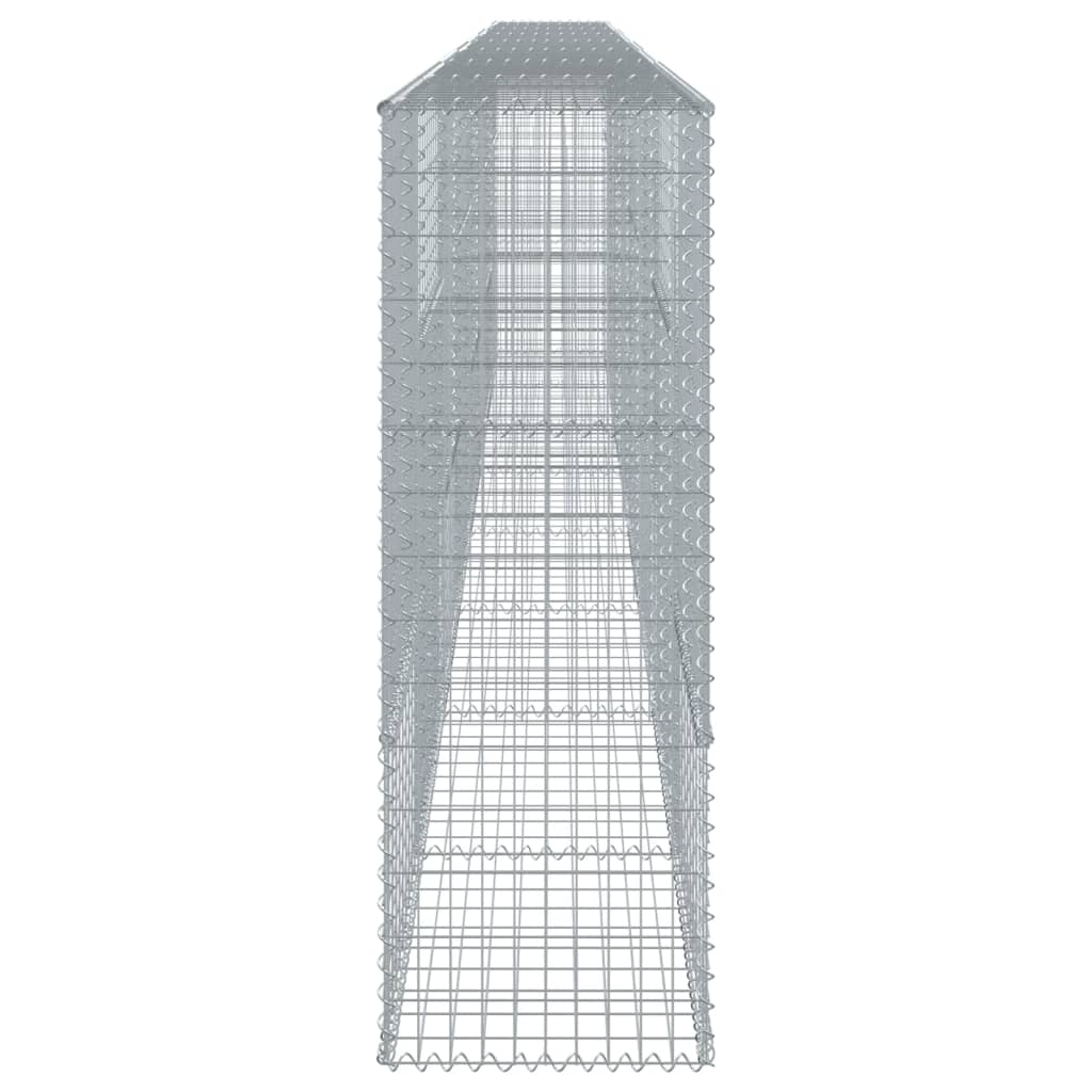 gabionkurv med cover 800x50x150 cm galvaniseret jern