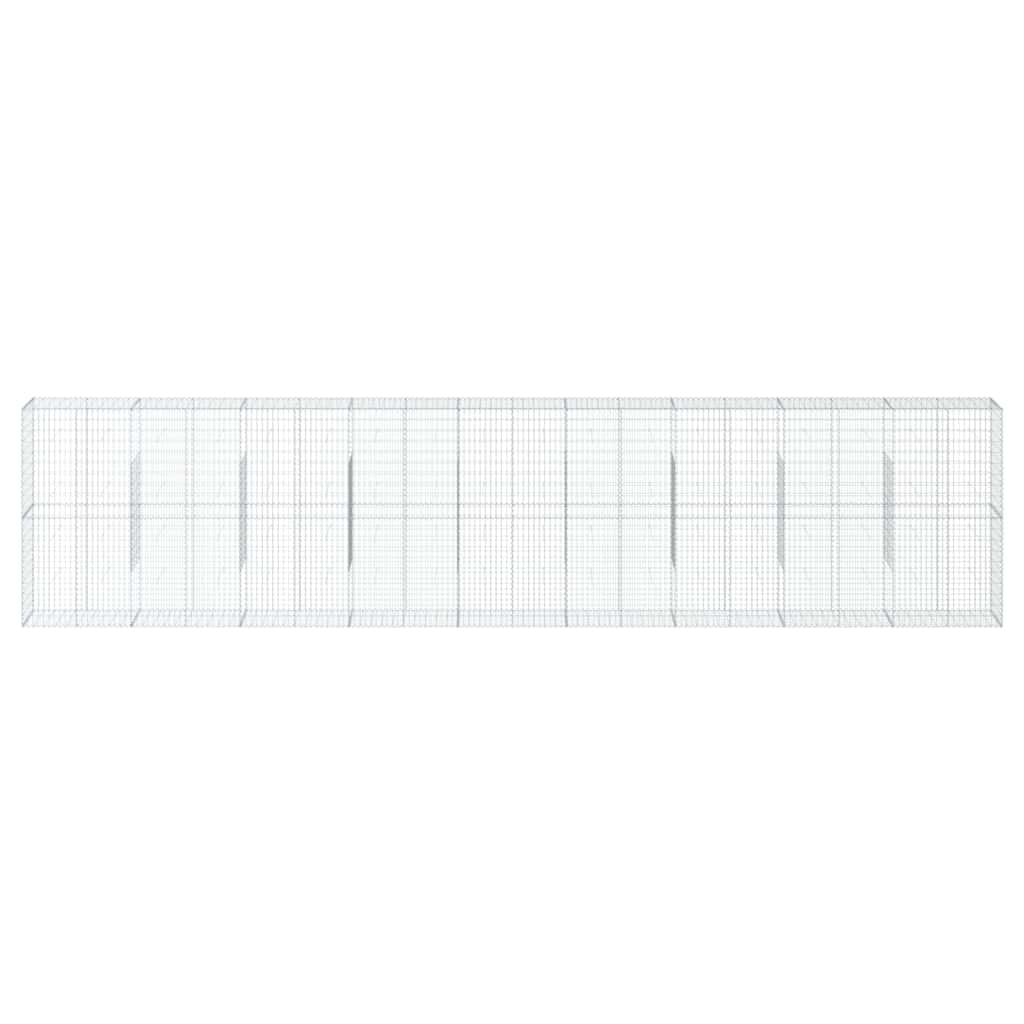 gabionkurv med cover 900x50x200 cm galvaniseret jern