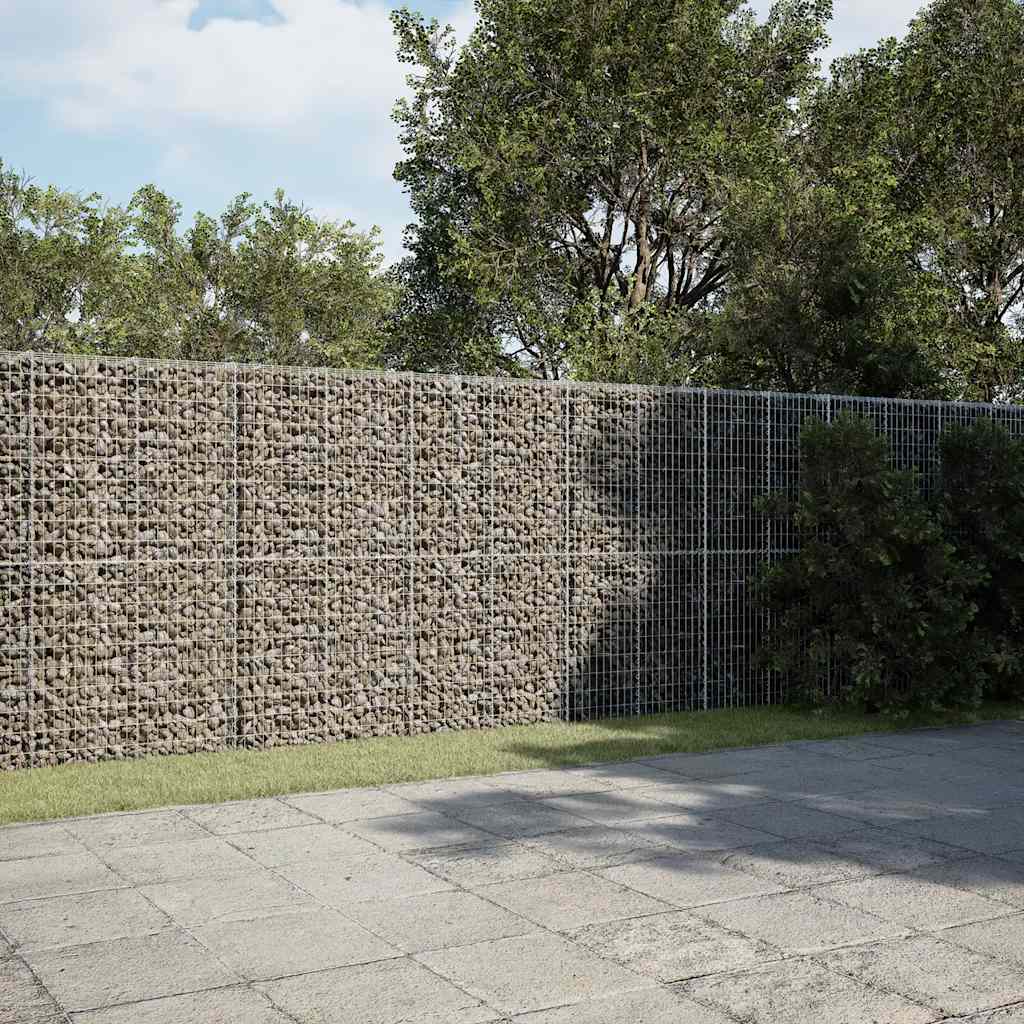 gabionkurv med cover 900x50x200 cm galvaniseret jern
