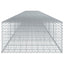 gabionkurv med cover 1000x100x50 cm galvaniseret jern