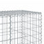 gabionkurv med cover 100x100x100 cm galvaniseret jern
