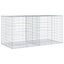 gabionkurv med cover 200x100x100 cm galvaniseret jern