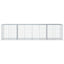 gabionkurv med cover 400x100x100 cm galvaniseret jern