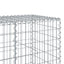 gabionkurv med cover 600x100x100 cm galvaniseret jern