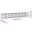 gabionkurv med cover 800x100x100 cm galvaniseret jern