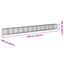 gabionkurv med cover 1200x100x100 cm galvaniseret jern