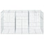 gabionkurv med cover 300x100x150 cm galvaniseret jern