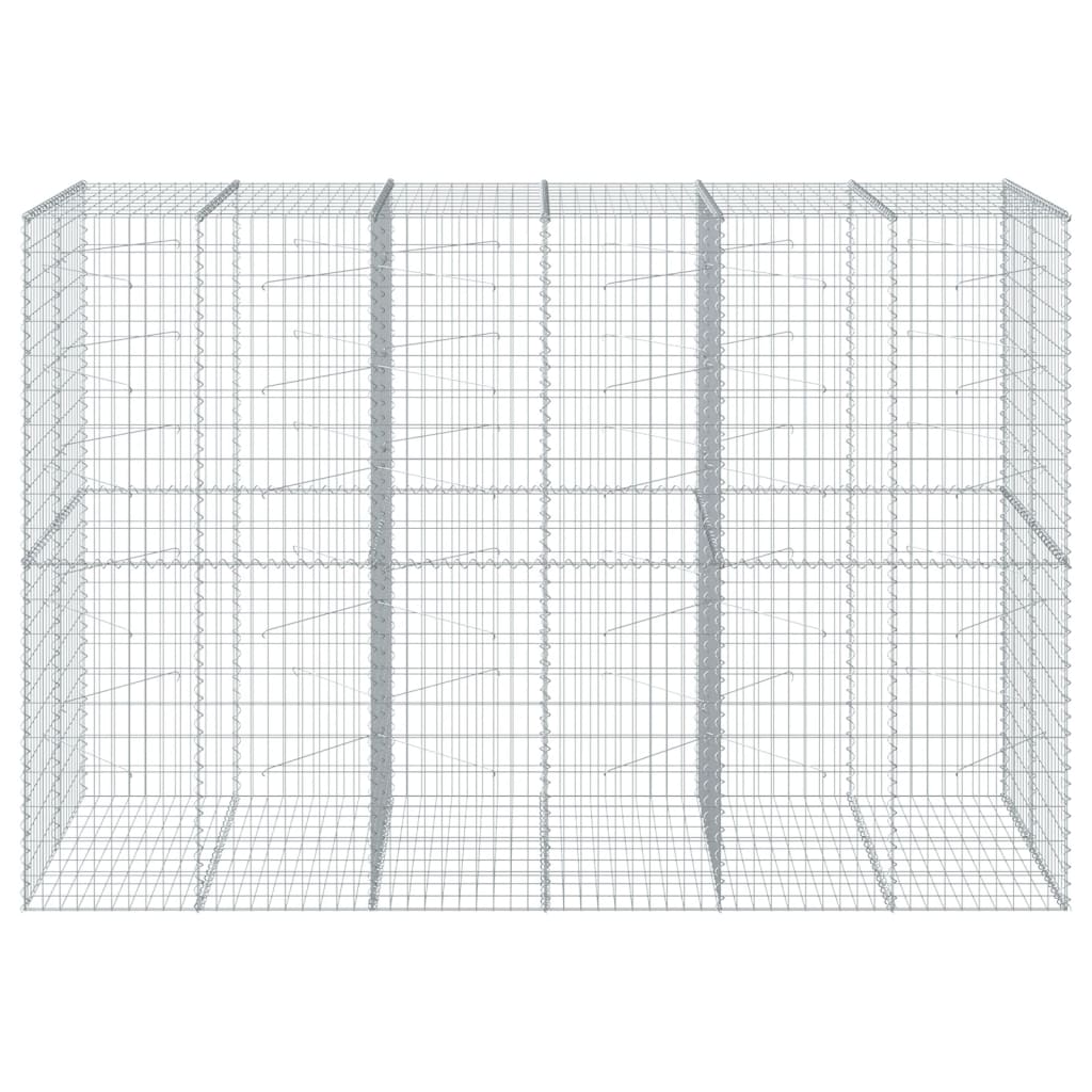 gabionkurv med cover 300x100x200 cm galvaniseret jern