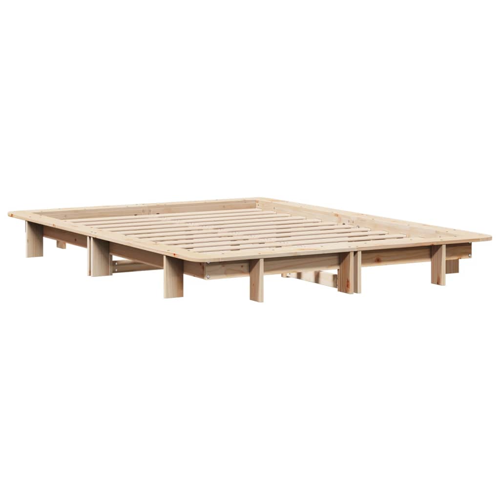 sengeramme uden madras 120x200 cm massivt fyrretræ