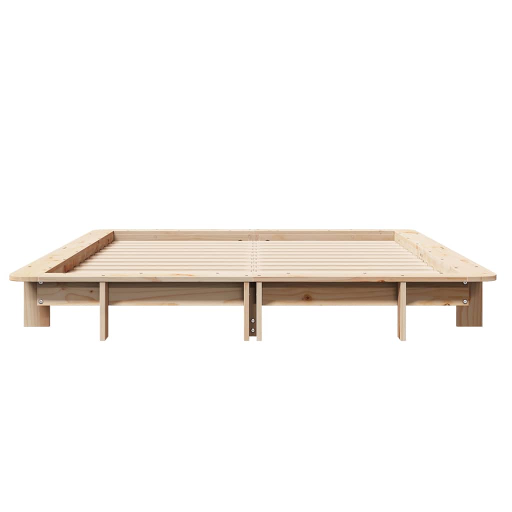 sengeramme uden madras 120x200 cm massivt fyrretræ